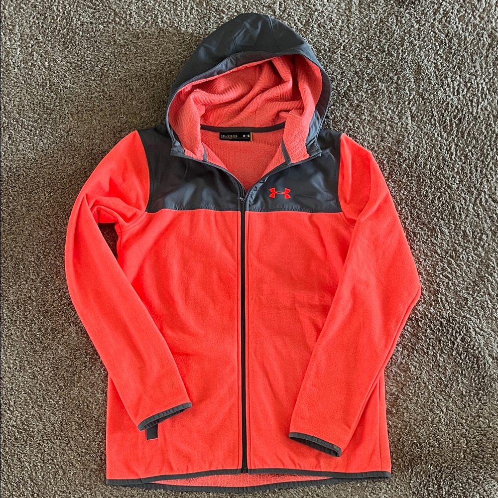Under Armour Kids' Orange and Gray Hoodie